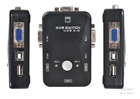 KVM USB 2X1 VGA+USB/CABLES PURESONIC